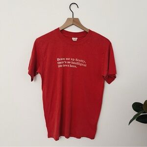 Vintage Star Trek Beam Me Up Scotty Paper Thin Shirt